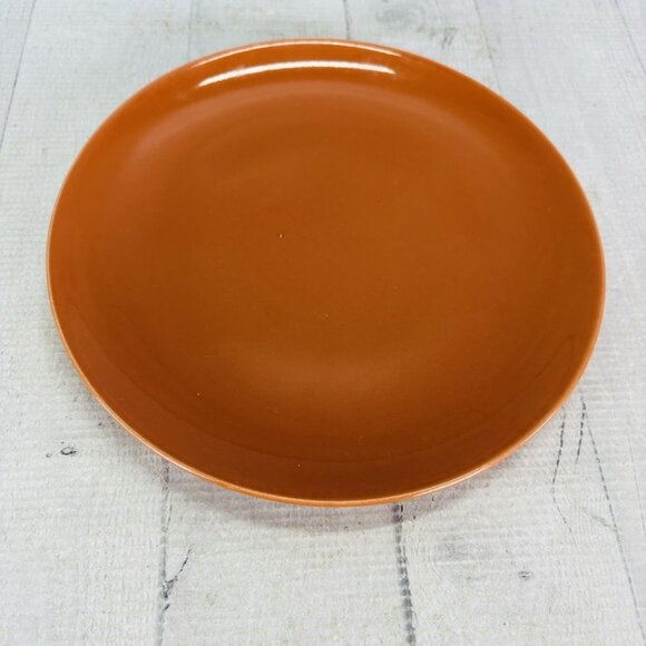 Ikea of Sweden 15199 BURNT ORANGE Stoneware Round Salad Lunch Plates Set of 3 - Picture 4 of 14